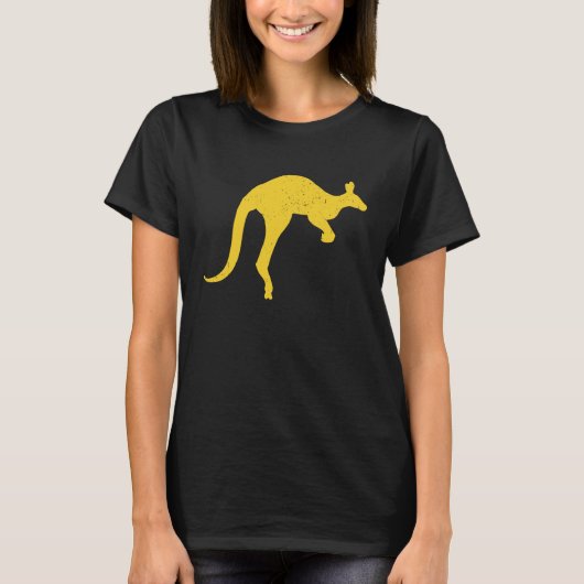 Kangaroo Aussie Australia Roo Yellow Kangaroo T-Shirt (Vorderseite)