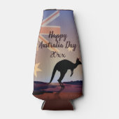 Kangaroo Australia Day Flaschenkühler (Vorderseite)