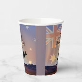 Kangaroo Australia Day Pappbecher (Links)