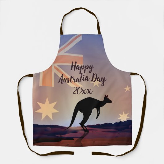 Kangaroo Australia Day Schürze (Vorderseite)