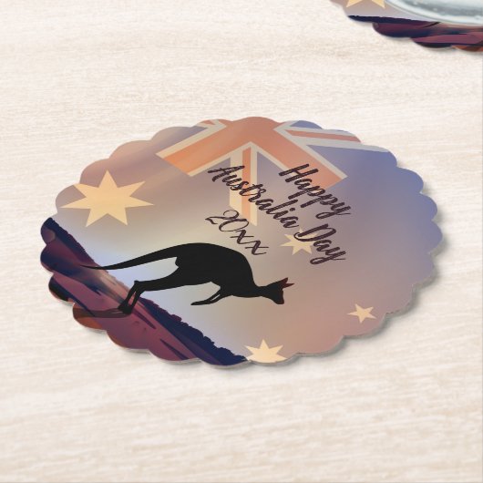 Kangaroo Australia Day Untersetzer (angewinkelt)