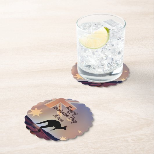 Kangaroo Australia Day Untersetzer (Vor Ort)