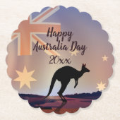 Kangaroo Australia Day Untersetzer (Vorderseite)