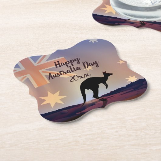 Kangaroo Australia Day Untersetzer (angewinkelt)