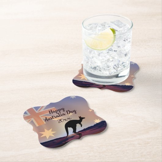 Kangaroo Australia Day Untersetzer (Vor Ort)