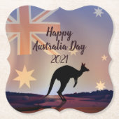 Kangaroo Australia Day Untersetzer (Vorderseite)
