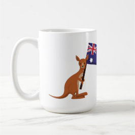 kangaroo australia flag kaffeetasse