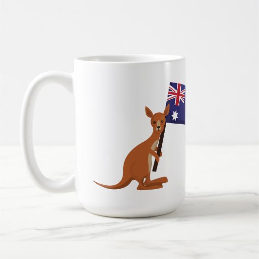 kangaroo australia flag kaffeetasse (Links)