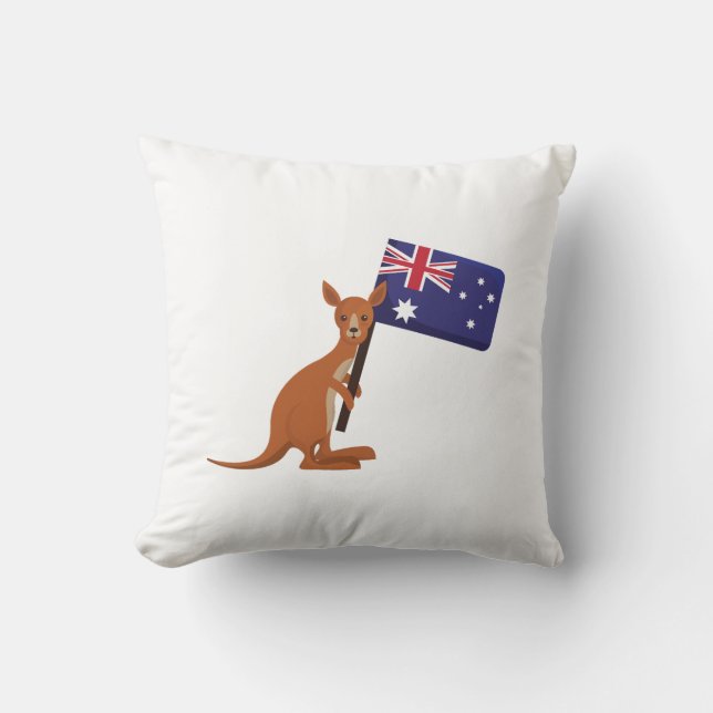 kangaroo australia flag kissen (Vorderseite)