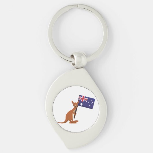 kangaroo australia flag schlüsselanhänger (Vorderseite)