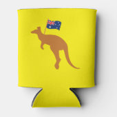 Kangaroo-Australia-Flagge gelb Dosenkühler (Vorderseite)