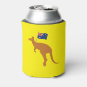 Kangaroo-Australia-Flagge gelb Dosenkühler (Kanne Rückseite)