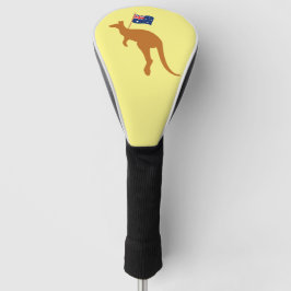Kangaroo-Australia-Flagge gelb Golf Headcover