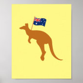 Kangaroo australia-Flagge Poster (Vorne)