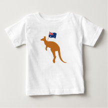 Kangaroo-Australia-Flagge weiß