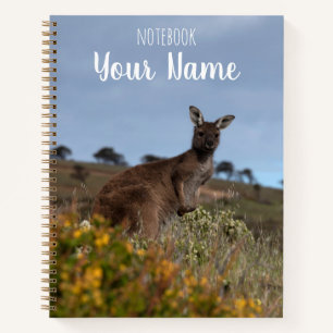 Kangaroo Australia Frühlingsblumen Doppelseitig Notizblock