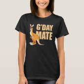 Kangaroo Australia G'Day Mate Australisches Symbol T-Shirt (Vorderseite)