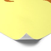 Kangaroo australia gelbes Quadrat Poster (Ecke)