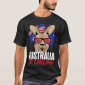 Kangaroo Australia Is Calling T-Shirt (Vorderseite)