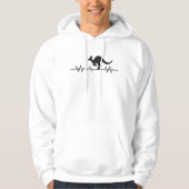 Kangaroo Australia Pulse Heartbeat Australischer S Hoodie (Vorderseite)
