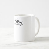 Kangaroo Australia Pulse Heartbeat Australischer S Kaffeetasse (VorderseiteRechts)