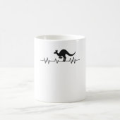 Kangaroo Australia Pulse Heartbeat Australischer S Kaffeetasse (Mittel)