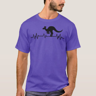 Kangaroo Australia Pulse Heartbeat Australischer S T-Shirt