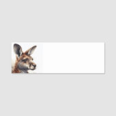 Kangaroo Australian Animal Art Namensschild (Vorderseite)
