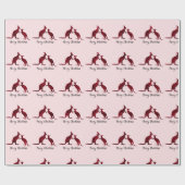 Kangaroo Australian Merry Christmas Geschenkpapier (Flach)