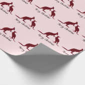 Kangaroo Australian Merry Christmas Geschenkpapier (Ecke)