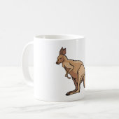 Kangaroo Australian Wildlife Coffee Tasse (Vorderseite Links)