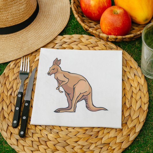 Kangaroo Australian Wildlife Napkins Serviette