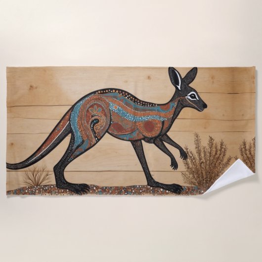Kangaroo, australisch-australisch-australisch strandtuch (Vorderseite)