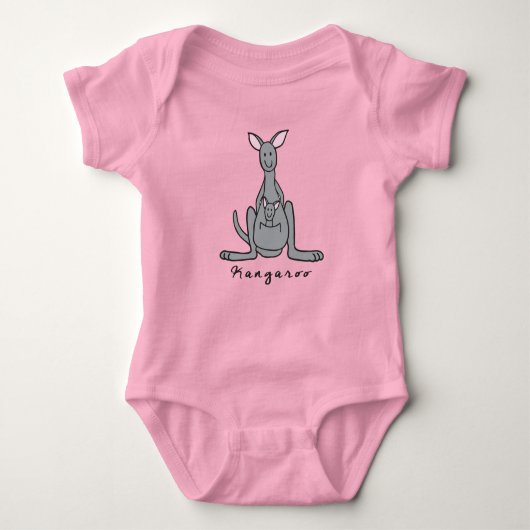 Kangaroo Baby Bodysuit (mit Sockel) Baby Strampler (Vorderseite)