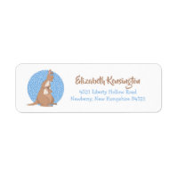 Kangaroo Baby Boy Dusche Blaues Muster