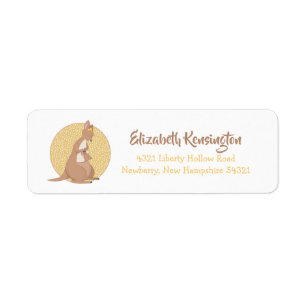 Kangaroo-Baby-Party Neutral Gelb und Braun