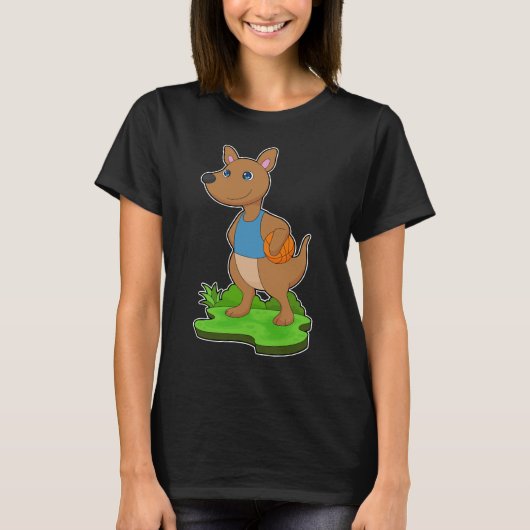 Kangaroo Basketball-Spieler Basketball T-Shirt (Vorderseite)
