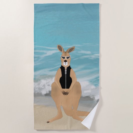Kangaroo Beach Handtuch (Vorderseite)