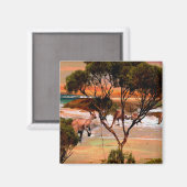 Kangaroo Beach Oil Paint, Kühlschrankmagnet (Vorderseite/Rückseite)