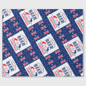 Kangaroo Beer, Australische Fahne Weihnachten Geschenkpapier (Flach)