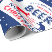 Kangaroo Beer, Australische Fahne Weihnachten Geschenkpapier (Rolleneckpunkt)