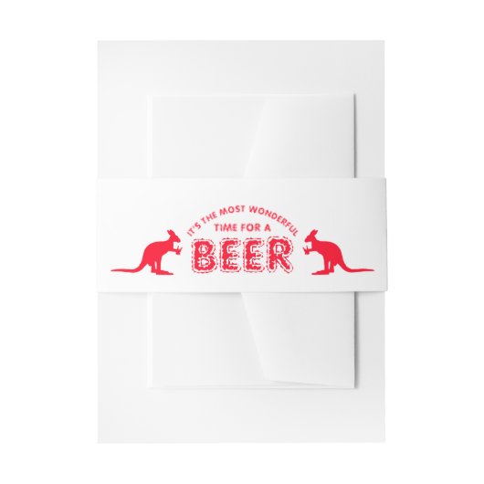 Kangaroo Beer, Australische Weihnachten Einladungsbanderole (Vorderseite Beispiel)