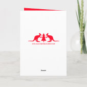 Kangaroo Beer, Australischer Weihnachtsgruß Karte (Rückseite)