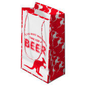 Kangaroo Beer, australisches Weihnachtsgebäck Kleine Geschenktüte (Vorderseite Schrägansicht)