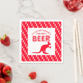 Kangaroo Beer, australisches Weihnachtsgebäck Serviette (Beispiel)