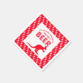 Kangaroo Beer, australisches Weihnachtsgebäck Serviette (Ecke)