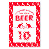 Kangaroo Beer, australisches Weihnachtsgebäck Tischnummer (Rückseite)