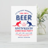 Kangaroo Beer, Weihnachtsfahne der australischen F Einladung (Stehend Vorderseite)