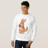Kangaroo beim Boxen mit Boxhandschuhen Sweatshirt (Vorne ganz)