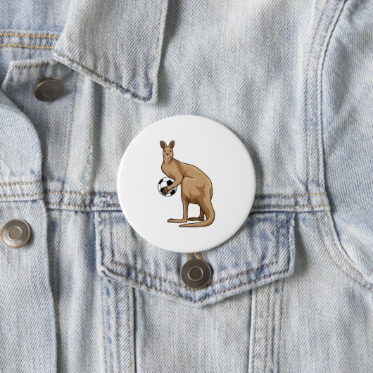 Kangaroo beim Fußballsport Button (Beispiel)